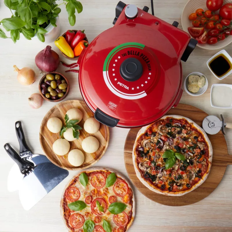 Pizza maker Petra PT5666VDE Bella Pizza 1200W non-stick surface, countertop pizza oven