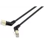 Renkforce RF-6071554 RJ45 Network Cable, Patch Cable CAT 8.2 S/FTP 1.00 m Black Plug Contacts 360° Rotatable, Angled Cable Exit 1 pc(s) (RF-6071554)