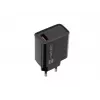 NATEC AC fast charging indoor wired charger Ribera — 18W (5–15V, up to 3A), 1× USB-A, Huawei FCP/SCP, black