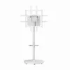 Floor TV stand GEMBIRD TVS-86TR-01-W for 37–86 inch TVs, white, swivel & tilt, VESA 200x200–600x400, max load 50 kg