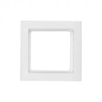 Wall plate / switch cover Hager (berker) model 10116099, white, plastic, screwless, 1-piece