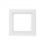 Wall plate / switch cover Hager (berker) model 10116099, white, plastic, screwless, 1-piece