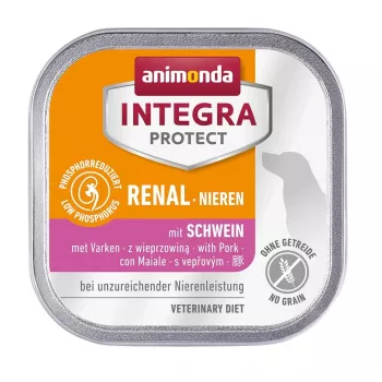 Wet dog food animonda Integra Protect Nieren with Pork, adult, 150 g tray, 73% moisture, 16% fat