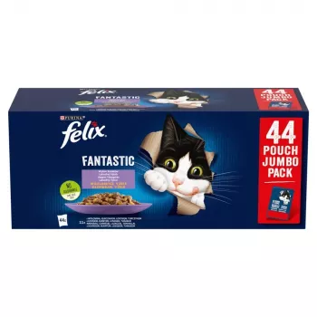 Wet cat food Purina Nestlé Felix Fantastic Mix in jelly multipack 44 x 85 g, adult, gluten-free