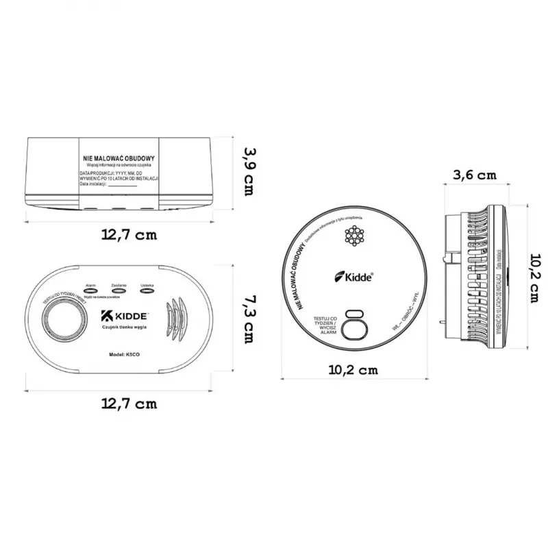 Carbon Monoxide Sensor K5CO + smoke detector 2030-DSR3 KIDDE