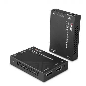 Lindy HDMI and IR over IP Extender, 1920 x 1080 pixels, AV transmitter & receiver, 150 m, Wired, Black, HDCP