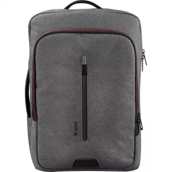 Backpack YENKEE YBB 1522GY — multifunctional laptop backpack for 15.6 inch | Nylon, 12 l, Grey/Red
