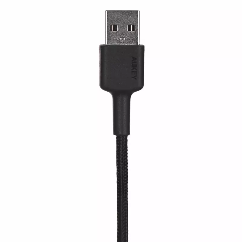 USB A to USB-C cable AUKEY CB-CD30 0.9 m — Black, braided, USB PD 3.0, 0.48 Gbit/s
