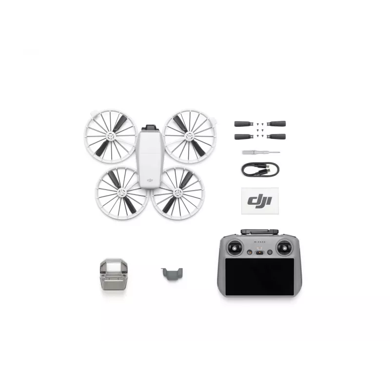 Drone DJI Flip 4 with 48 MP camera, 4K (3840x2160), 3110 mAh battery, 16 m/s, 14,000 m range, 4 rotors, 0.249 kg, Black/White