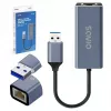 Network interface adapter SAVIO AK-83 USB Type-A to RJ-45 male, 5 Gbit/s, black