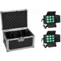 LED light set EUROLITE CLS-9 QCL RGB/WW 9x7W — 9 fixtures, QCL RGB/WW LEDs, 7W each