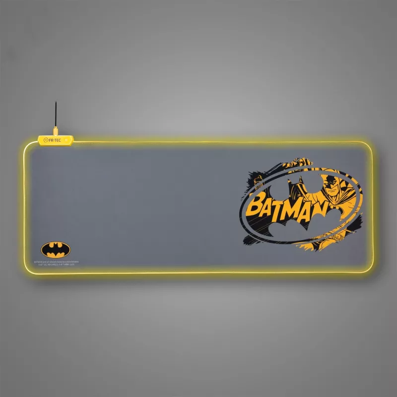 FR-TEC BATPCMPAD Mouse Pad Gaming Mouse Pad Black - Grey - Yellow (BATPCMPAD)