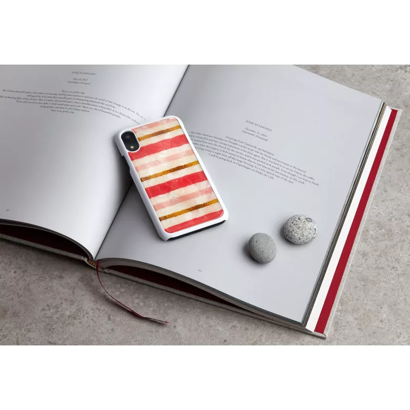 Protective smartphone case iKins for iPhone XR — Short Cake design, white