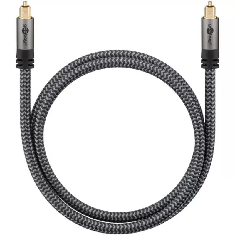 Plus Toslink-Cable (black/Silver, 5 Meter)