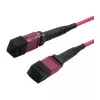LWL-MTP-Female Patch Cable OM4 LowLoss(ELite), 12 fibre, Type B crossed, heather violet, 15m, Synergy 21 (S216792)