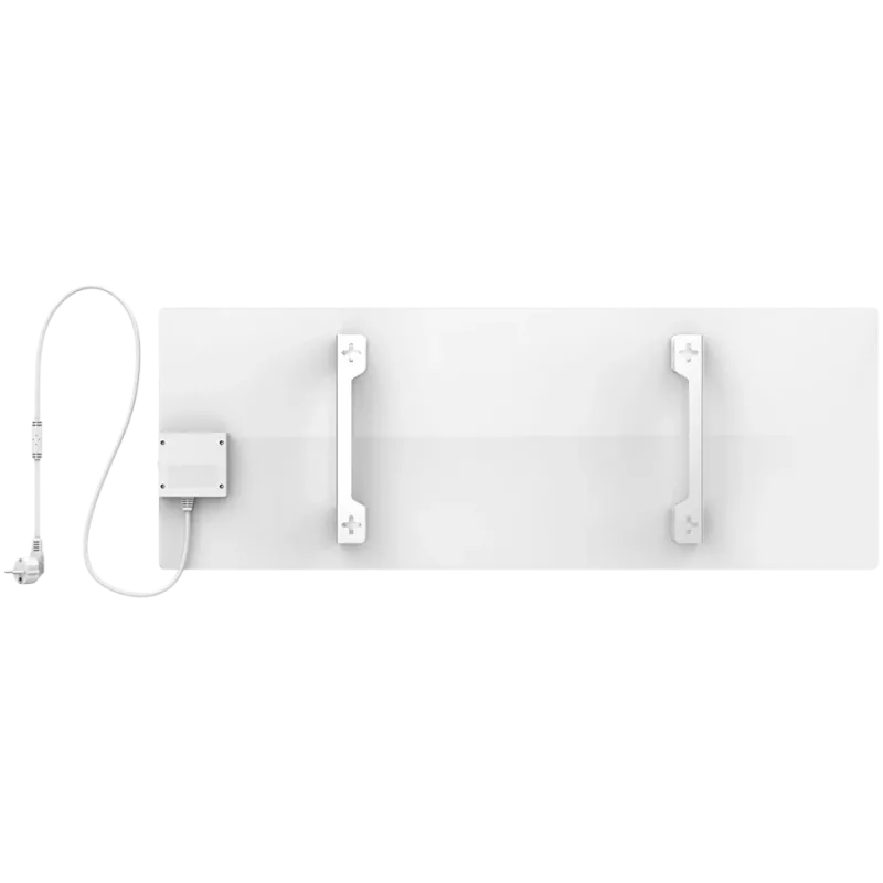AENO Premium Eco Smart Heater, 700W, Tempered glass, Infrared+convection heating type, Led display Plug type: Europe (E/F type), WHITE