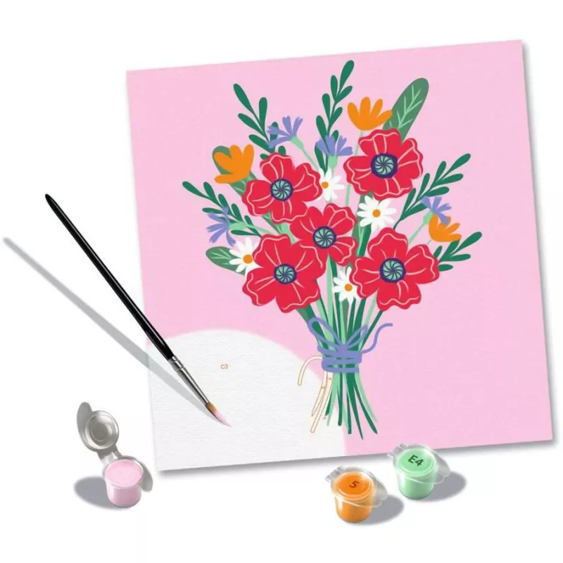 Painting kit Ravensburger CreArt — Poppy bouquet (creative set, model 25519)
