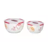 Bowl set OURSSON BS4781RC/DC Round Ceramic 3L White 2 pcs
