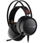 CANYON INTERCEPTOR GH-8A, Gaming headset 3.5mm jack plus USB connector for LED backlight, adjustable microphone and volume control, with 2in1 3.5mm adapter, cable 2M, Black and Ora