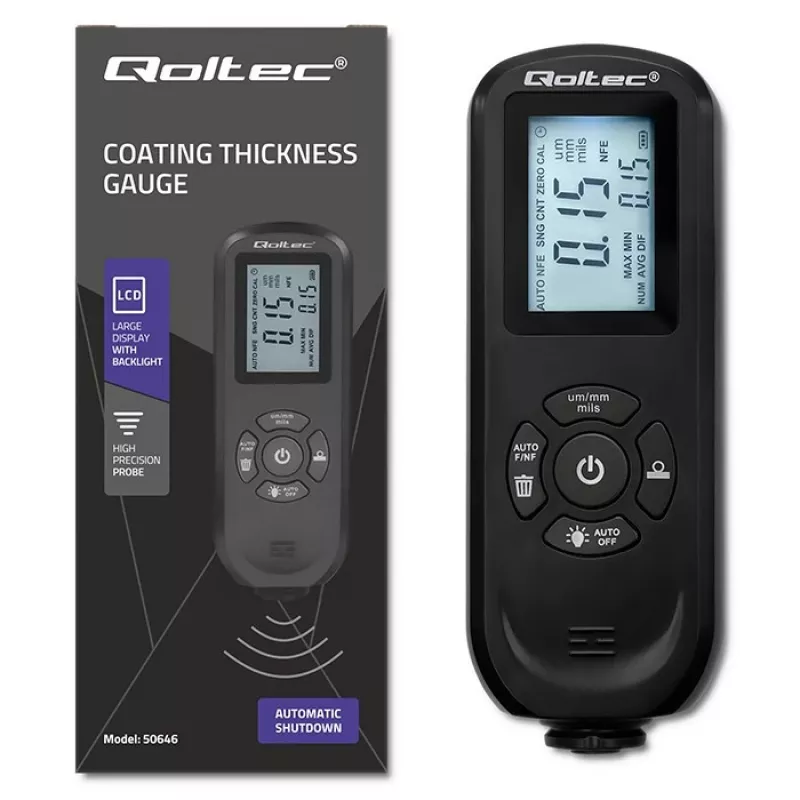 Coating Thickness Gauge QOLTEC 50646 LCD 0–2000 µm