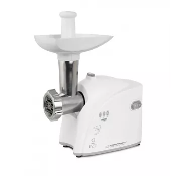Electric meat grinder ESPERANZA EKM032 — 2200W, white, 3 strainers, kebbe and sausage attachments