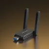 Wi‑Fi USB Adapter MERCUSYS MA72XH AX1800 with High‑Gain Antennas, USB-A Plug‑and‑Play