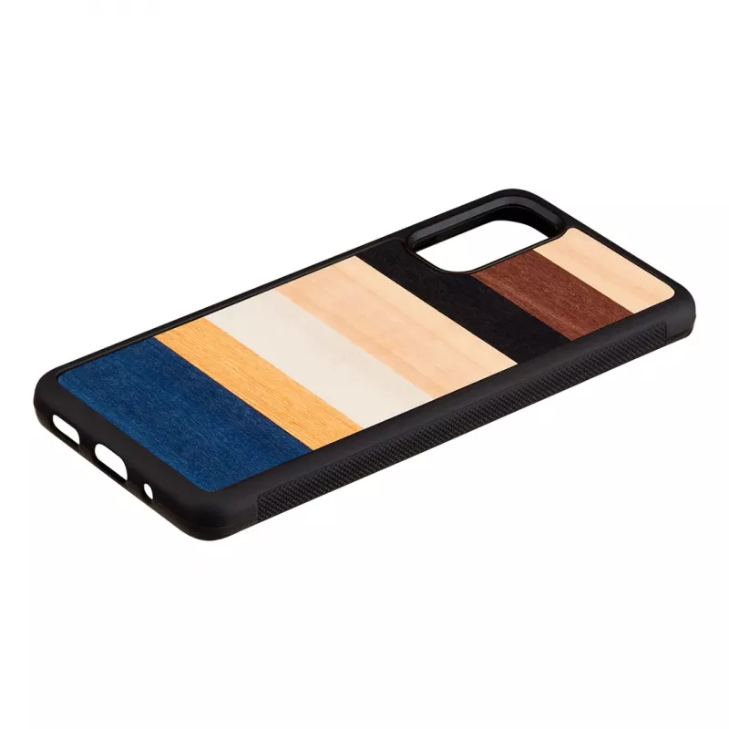 Phone case man and wood Galaxy S20 black — protective smartphone case for Samsung Galaxy S20