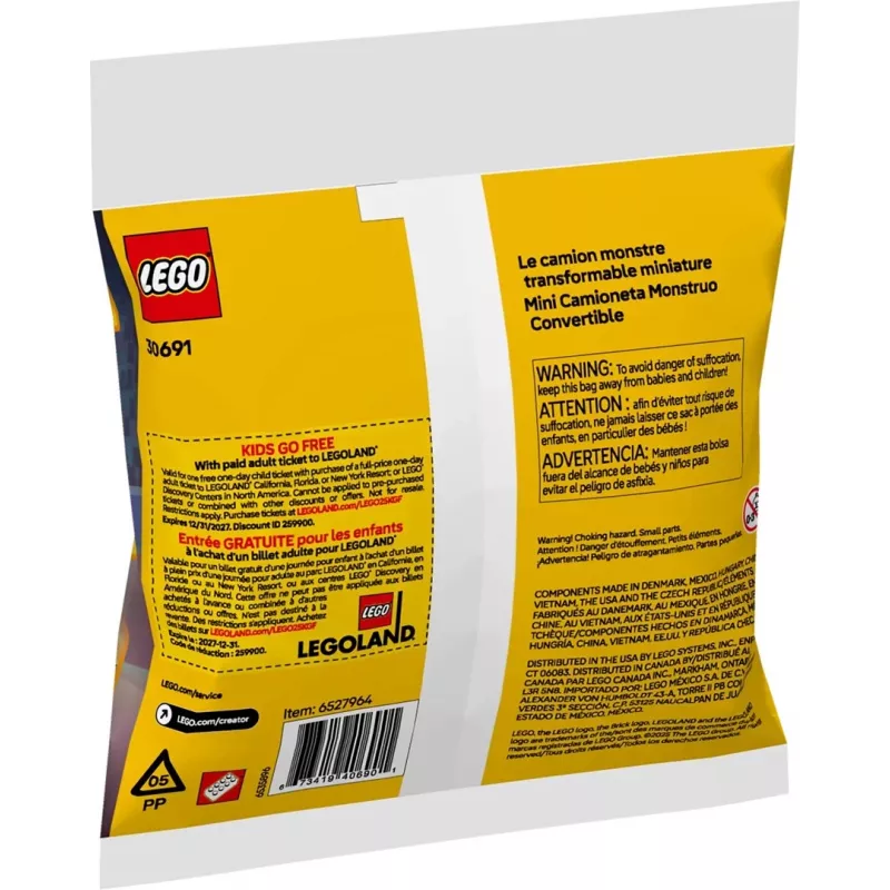 LEGO CREATOR 3 IN 1 30691 Mini Convertible Monster Truck