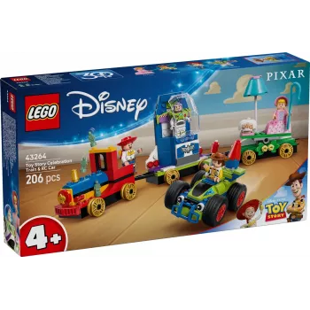 LEGO Disney Toy Story Celebration Train and RC Car set 43264 — 206 pieces, 4 minifigures, age 4+