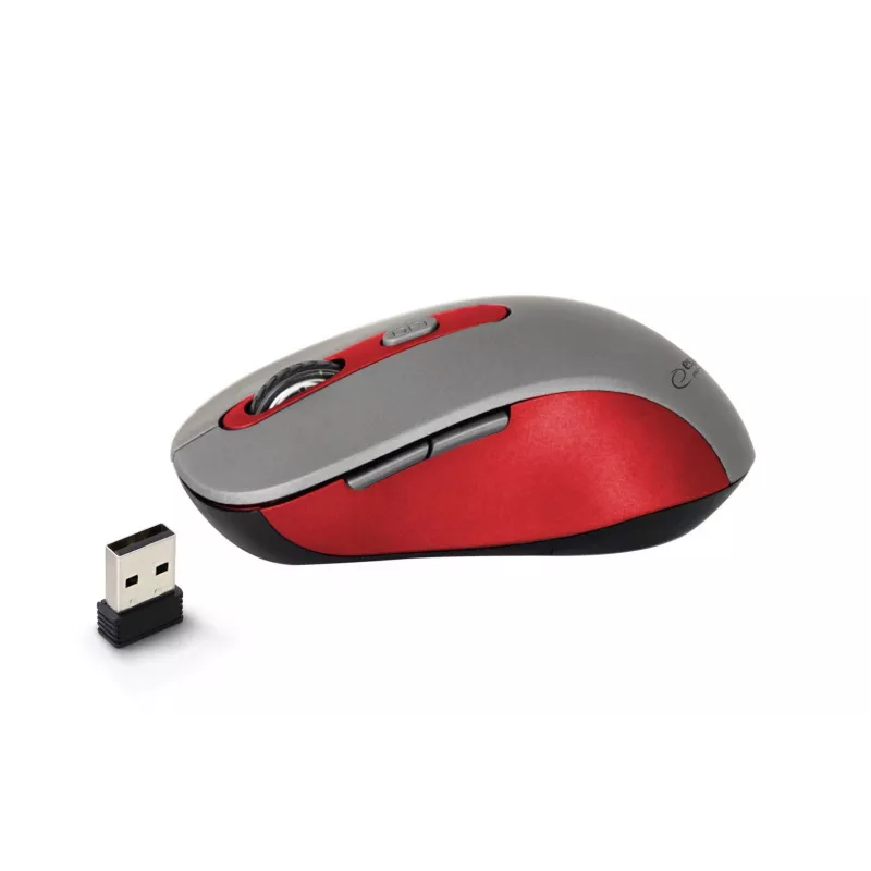 Wireless optical mouse ESPERANZA EM131R 2.4 GHz, 1600 DPI, ambidextrous, nano USB receiver, 6 buttons, grey
