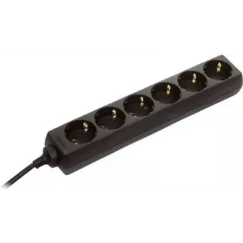 Power strip AS Schwabe 11632 Black with safety contacts, no switch