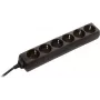 Power strip AS Schwabe 11632 Black with safety contacts, no switch
