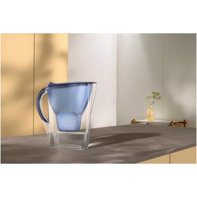Water filter jug BRITA Marella XL, pitcher filter with MAXTRA cartridges, 3.5 L tank, 2 L filtered capacity, blue