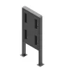 Signage Display Enclosure Edbak POK101 Steel Black Portrait 862x200x1981mm