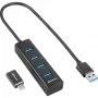 Sharkoon Interface Hub USB 3.2 Gen 1 (3.1 Gen 1) Type-C 5000 Mbit/s Black