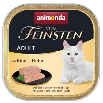 Wet cat food animonda Vom Feinsten 100 g — Beef & Chicken, grain-free, gluten-free, adult