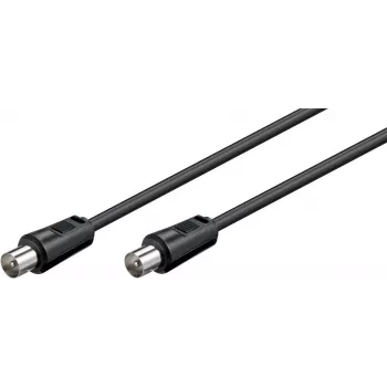 Wentronic Goobay Antenna Connection Cable, Black, 5 m - IEC/Coax Plug IEC/Coax Plug (68150)