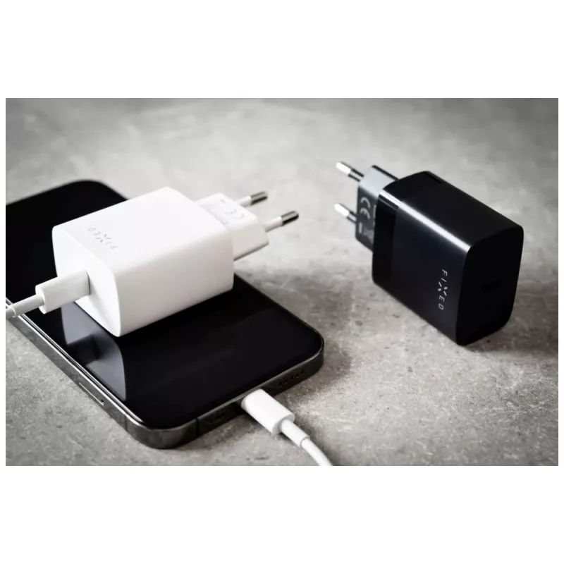 Travel charger FIXED FIXC20N-C-WH 20W USB-C compact mains adapter