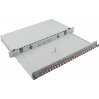 Fiber optic breakout box helos Breakout Box LWL 24 LC MM 1U rack-mountable