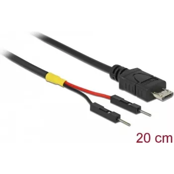 USB cable DeLOCK 85407 Mini-USB B 0.2 m Black