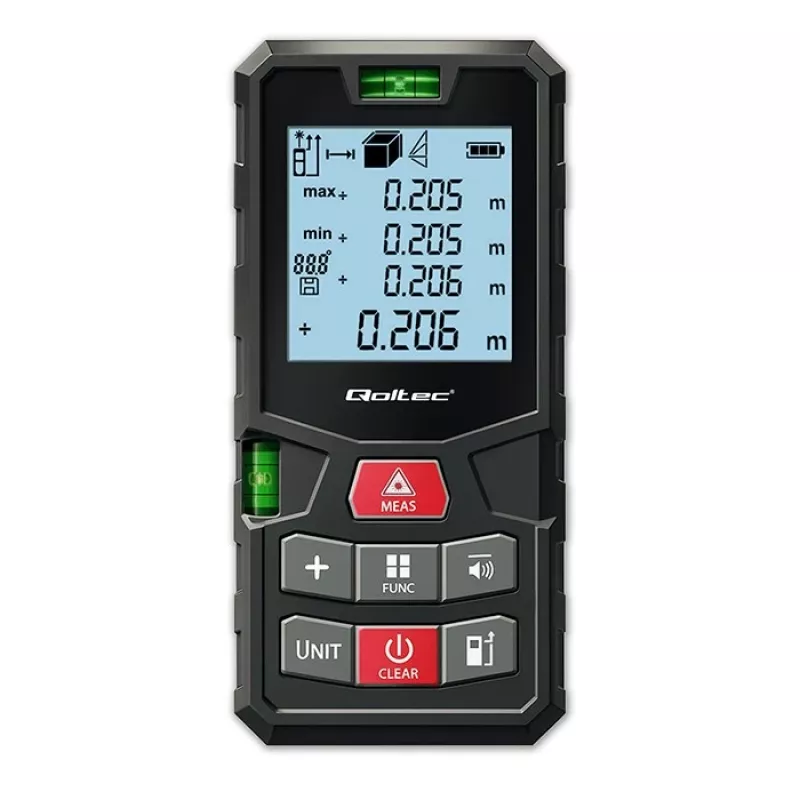 Laser distance meter with bubble level 120m