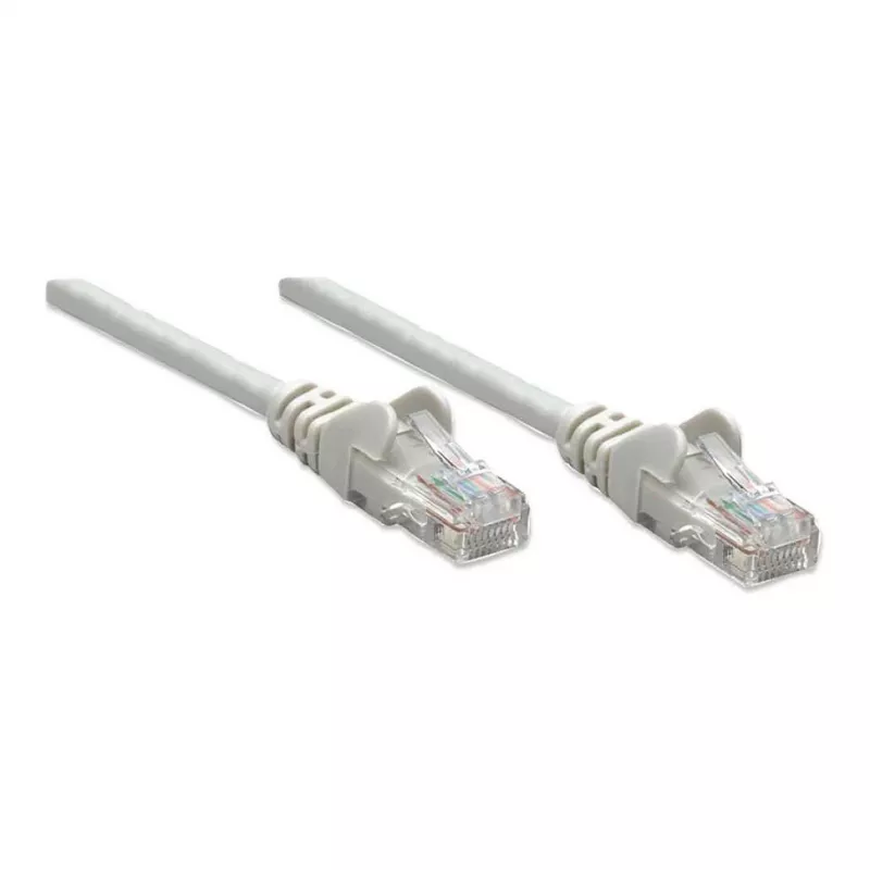 Intellinet Network Patch Cable, Cat6, 2m, Grey, CCA, U/UTP, PVC, RJ45, Gold Plated Contacts, Snagless, Booted, Lifetime Warranty