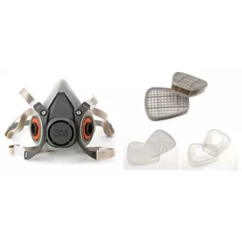 Half Face Reusable Respirator Mask 3M 6002 C1+R – Particulate Protection