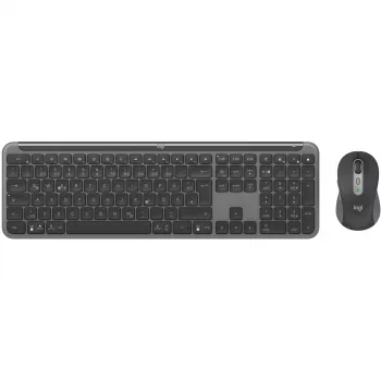 Logitech 920-012483 keyboard Mouse included Office RF Wireless + Bluetooth QWERTZ German Graphite