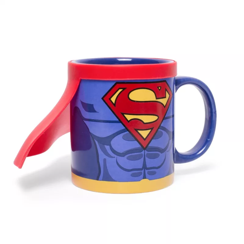 Thumbs Up Superman Mug with Cape, single design, 0.25 l, Blue, Red, Ceramic, Silicone, Universal, 1 piece
