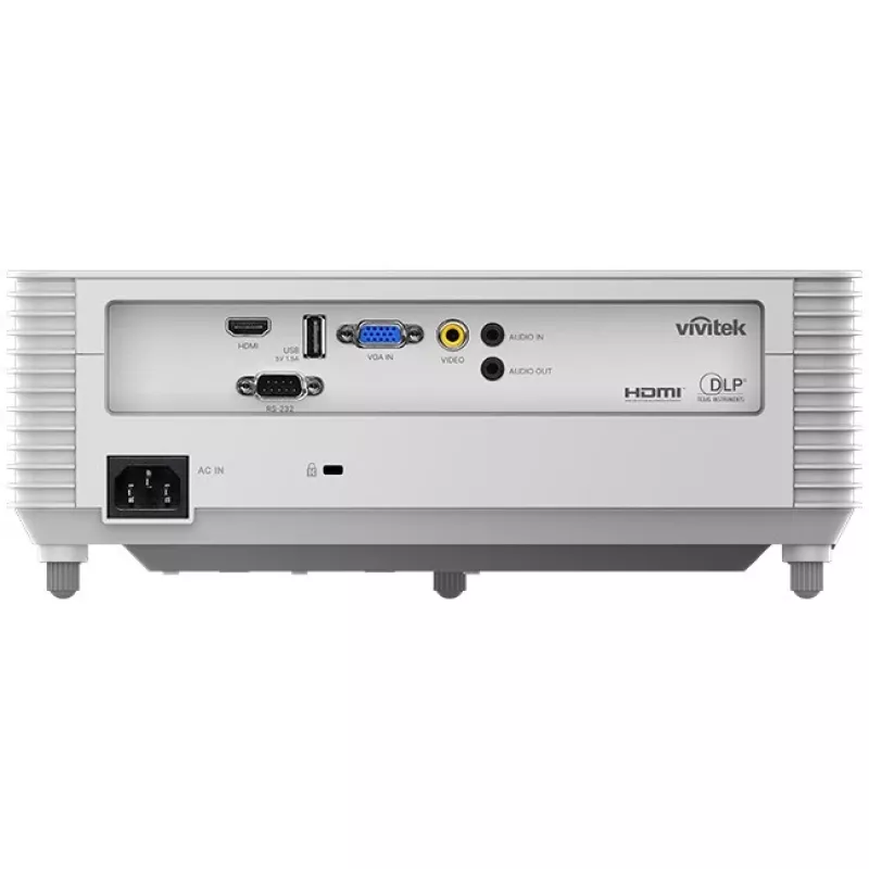 Vivitek DX330 1PI267 standard throw data projector, 4000 ANSI lumens, DMD, XGA 1024x768, 3D, throw ratio 1.94–2.16:1, white