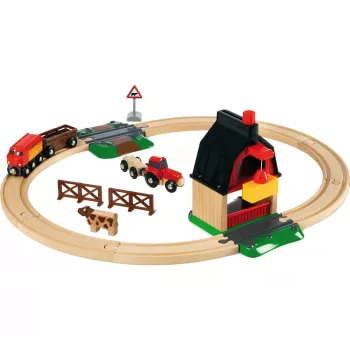 BRIO 33719 Farmyard Train Set, 20 pieces