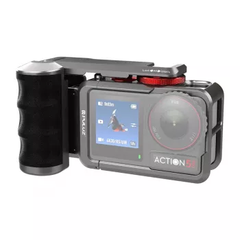 Metal protective case with Puluz handle for DJI Osmo Action 5 Pro / Action 4 / Action 3