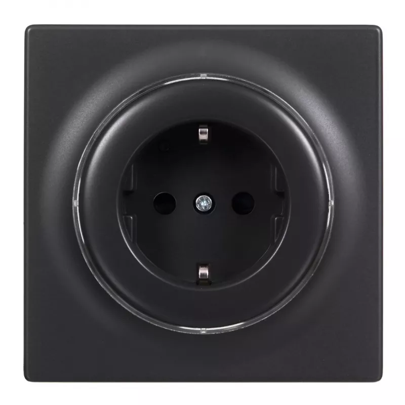 Electrical socket outlet Type F Fibaro FGWOF-011-8, 1 socket, 110–230 V, 50/60 Hz, black