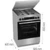 Gorenje GKS6C71XF Freestanding cooker with oven Silver